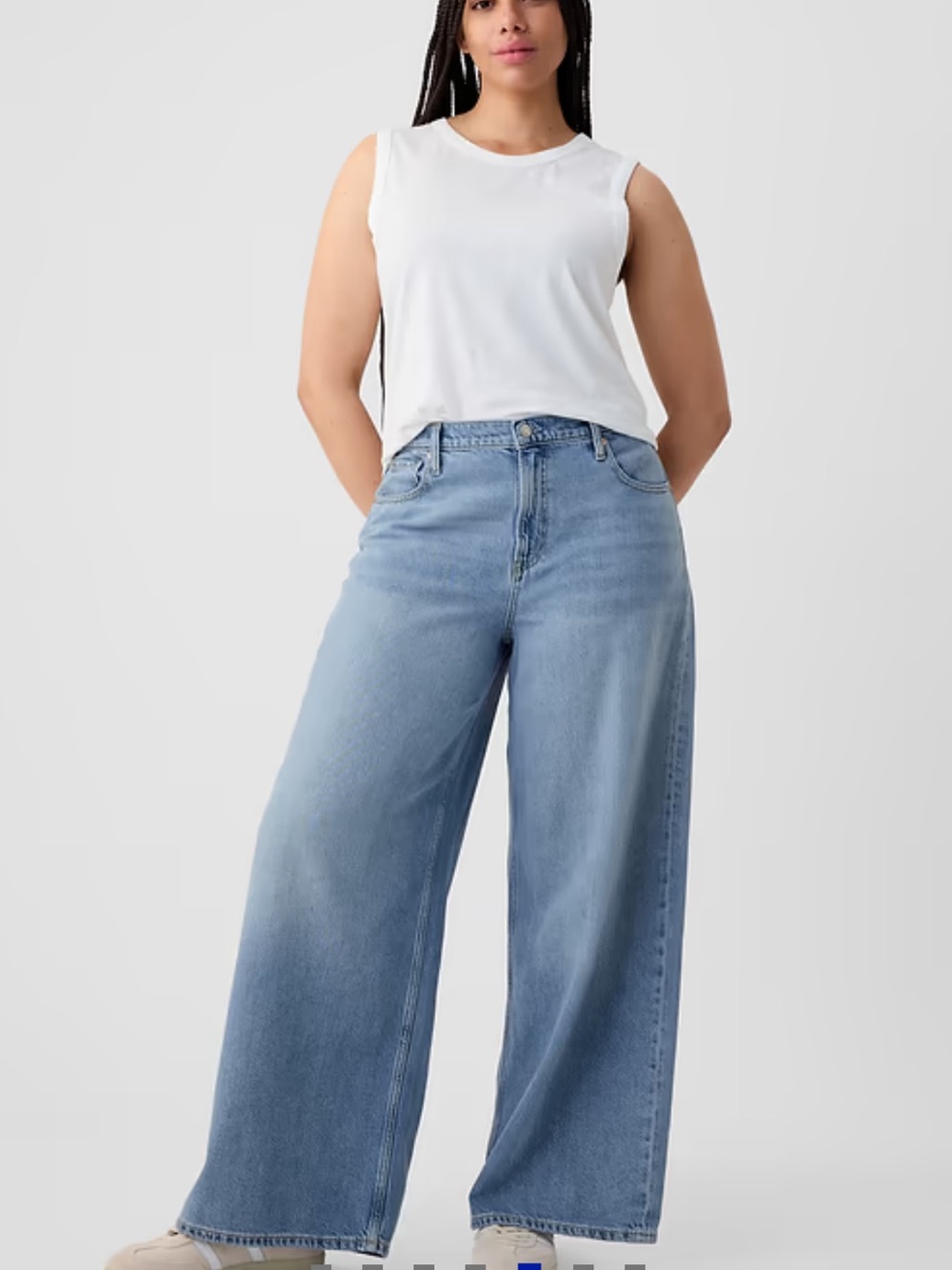 Gap Baggy Mid Rise 29 8 Wide-Leg Womens Jeans in Light Blue